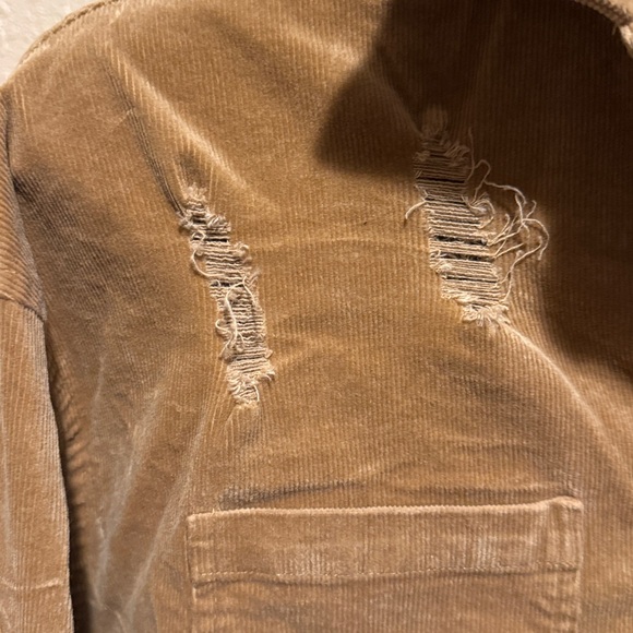 Tan corduroy COWGIRL boots graphic Shacket button down shirt NWT women’s - Picture 13 of 14